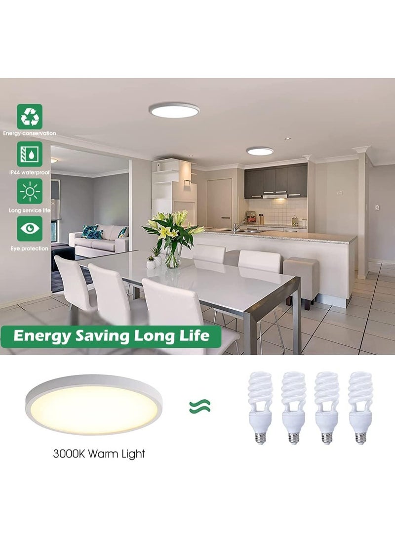 DUNISO Ceiling LED Panel Light, 3 Color Selectable Kitchen Light, Edge-Lit Flush Mount Ceiling Light Fixture for Kitchen, Bedroom, Laundry and Closet Room, White - Image 5